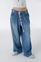 TENCEL WIDE DENIM PANTS (BLUE)