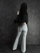 ローライズブーツカットフォールディングパンツ (2color)