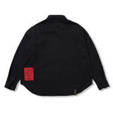 Twill Pocket Oversized Shirts Black