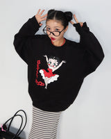 [UNISEX] ボーティー, ナッピング, オーバーサイズフィットスウェットシャツ