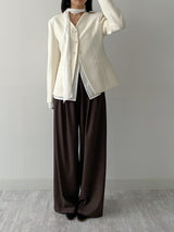 Lien V-Neck Tie Blouse