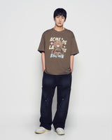 26SS ラインフレンズ ブラウン スターショートスリーブTシャツ
