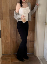 Slim Fit Cotton Bootcut Denim Pants (4color)