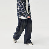 TopBasics Work Washed Barrel Leg Denim Pants