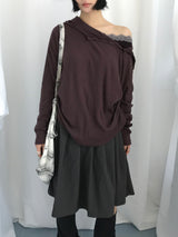 Lenny Shirring High-Neck Knitwear