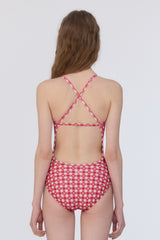 [Gingham Cottage_red] ワンピース スイムウェア