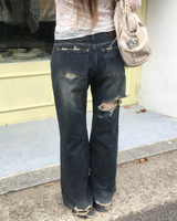 Boy back damage denim pants