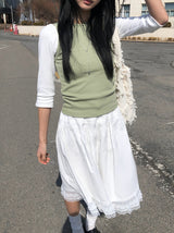 Nattie Basic Pendant Ribbed Sleeveless
