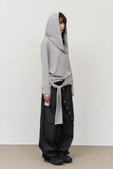 (W) Inter Wrap Hooded Top