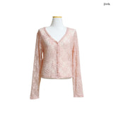 (3color) Flower Lace Soft Cardigan