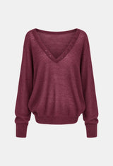 Claire Button V-Neck Loose Knit