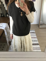 ritten check blouse