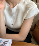 イット ユー レイヴ リブド キャップ スリーブ ニット/ 5カラー