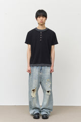 Kenz Buckle Layered Top