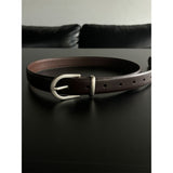 [REAL LEATHER] Horse shoe leather belt(3color)