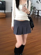 Vera Pleats Mini Skirt (3 colors)