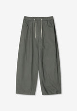 AN Washing Cotton Peach Balloon Wide Pants