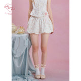 [GirlyFancyClub] French small floral print pants for girls summer