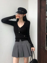 [BELLIDE MADE] スリムフィットホルターネックカーディガンセットアップ