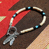 NA shell & turquoise beads bracelet