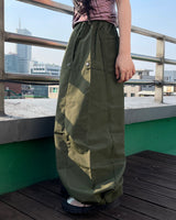 Irmi Nylon Bizo Snap Wide Pants