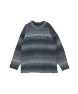 UNISEX マフラー付グラデニット