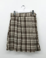 Grunge Button-Up Checkered Skirt (2 Colors)