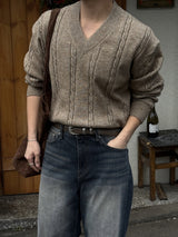 Croiffle v-neck knitwear