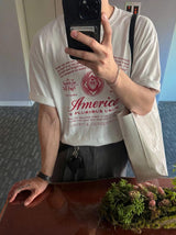 [A-T0128] ヴィンテージアメリカ半袖Tシャツ (4色)