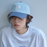 フローラル Pロゴ ボールキャップ(Soft Navy & Sky blue)