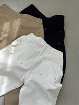 ステッチポイントワイドコットンパンツ(3color)