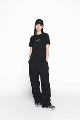 25SS ベーシックロゴウーマンショートスリーブTシャツ ブラック