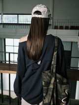 COZY V-NECK L/S (NAVY)