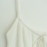 Ruffle Beads Ribbon Slip Dress 231837300
