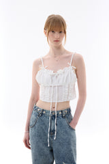 GAGA RIBBON BUSTIER / WHITE