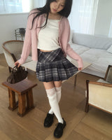 Pehi Checkered Pleated Skirt