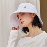 VA Stud Solar Shield Bucket Hat / White