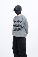I'm Not Hairy Lettering Knit