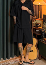 [ VIR Style Original ] INKKI Buttonless Pleated Wide Half Pants 