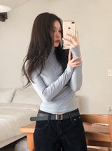 ベーシックスリムフィットタートルネックTシャツ (5color)