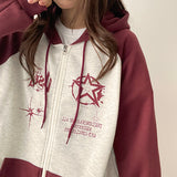 Bath Coloring Fleece-Lined Two-Way Hooded Zip-Up