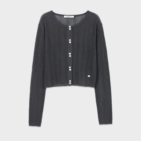 (CD-2199)TWO BUTTON POINT CARDIGAN