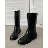 ROUND HALF BOOT (BLACK)