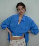 Pocket over shirt_blue