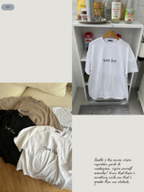 プレミアムコットンオーバーサイズフィットラウンド半袖Tシャツ