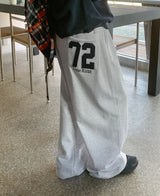 Maom Embroidered Banding Training Brushed Pants