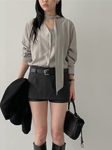 [2way] French Twill Nylon Handbag L