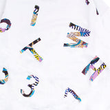 エスニックフラワーロゴクロップ半袖 MTM Tシャツ(UNISEX)_SYS5TS01WT