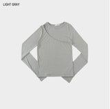 Curve slit ribbed top