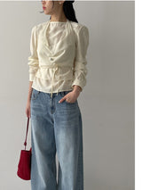 [Bustier SET] Clean Halterneck Layered Blouse
